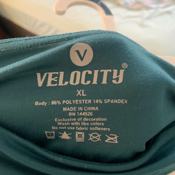 Turquoise cropped leggings - Picture 6 of 6